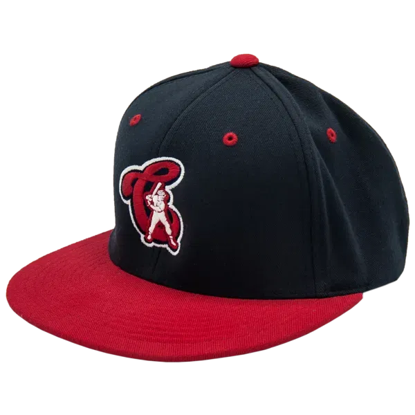 Cooperstown Bat fitted Navy/Red Baseball Cap