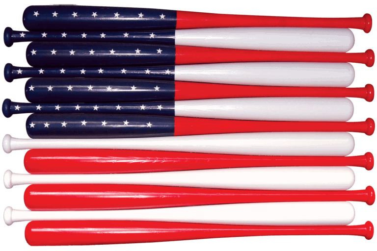 American Flag made from regulation size Cooperstown Bats. Made in Cooperstown, NY USA
