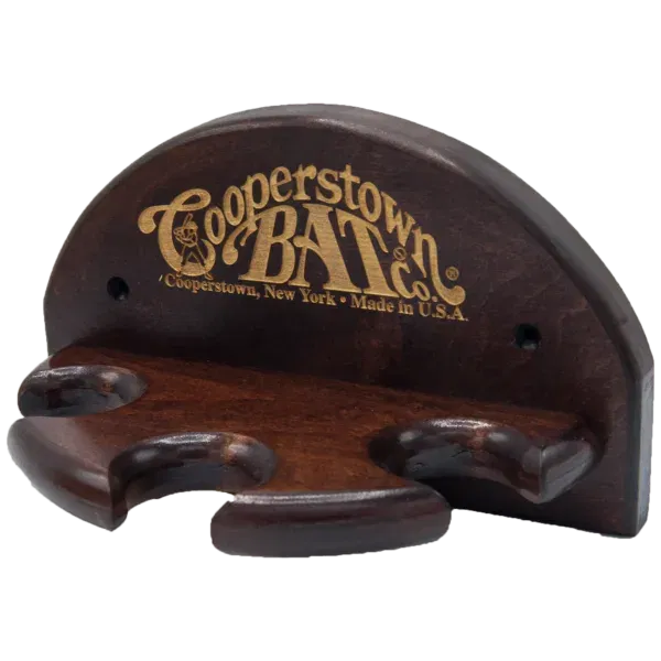 Cooperstown Bat Display Rack for 3 bats displayed vertically