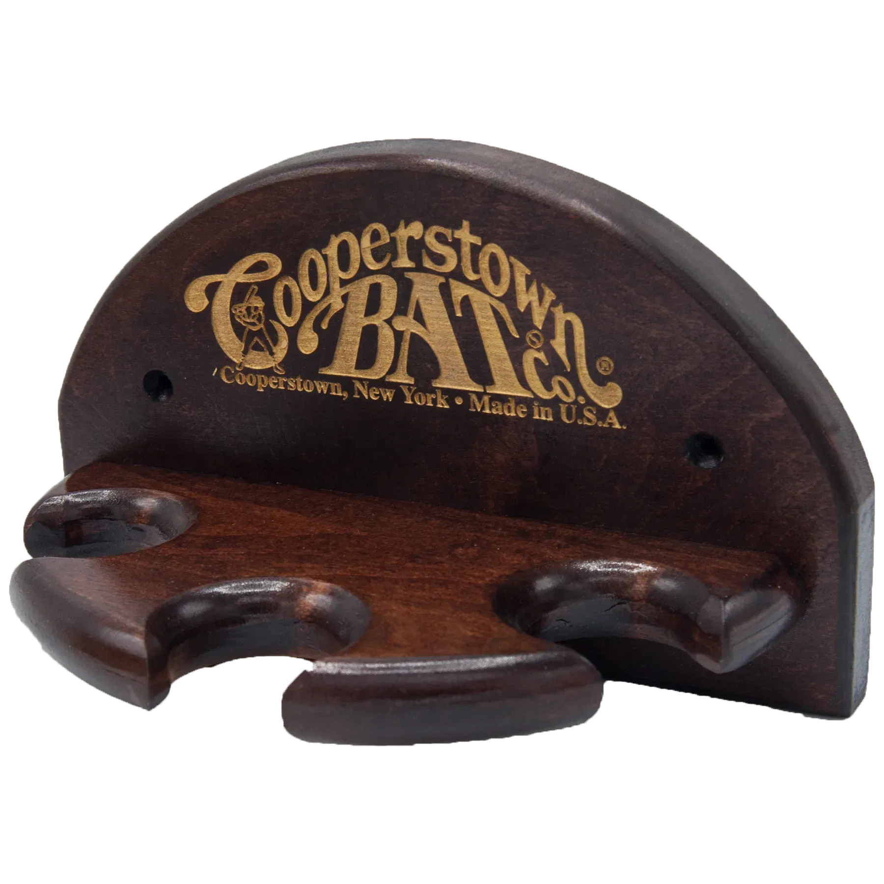 Cooperstown Bat Display Rack for 3 bats displayed vertically