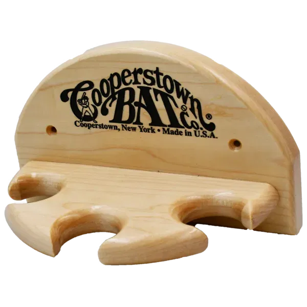 Cooperstown Bat Display Rack for 3 bats displayed vertically