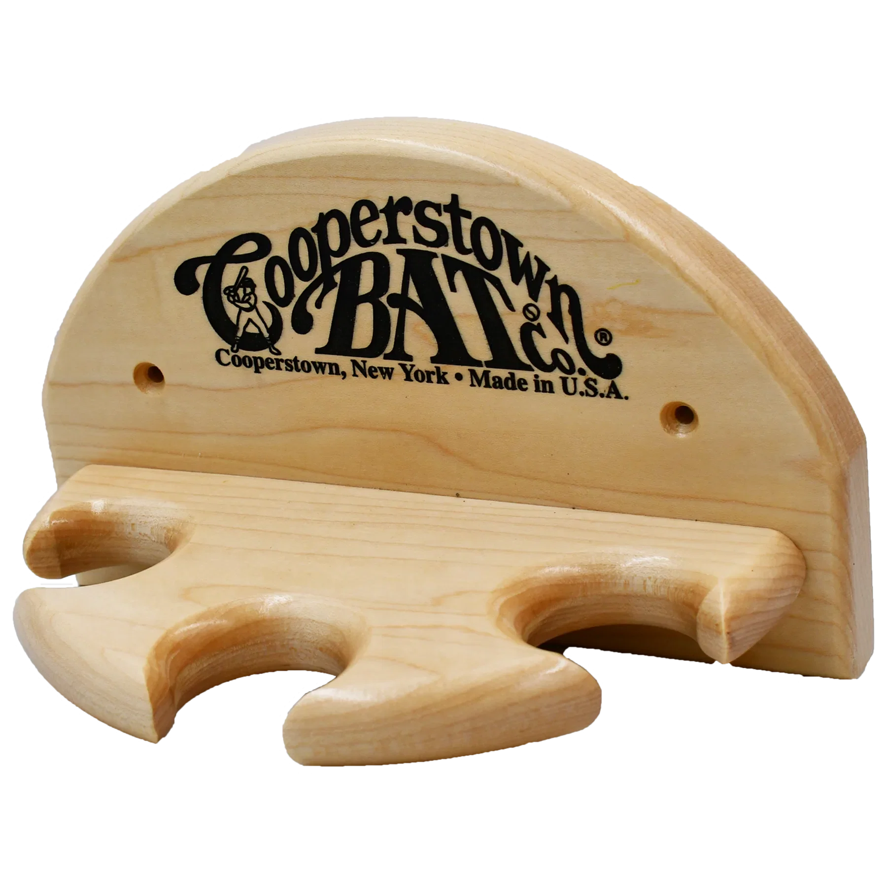 Cooperstown Bat Display Rack for 3 bats displayed vertically