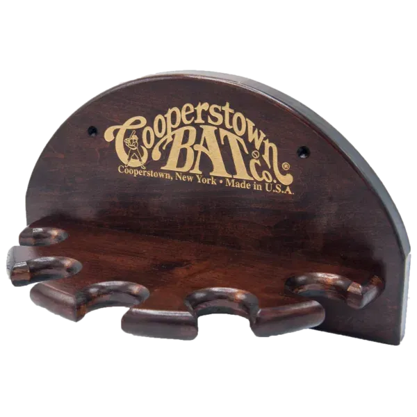Cooperstown Bat Display Rack for 5 bats displayed vertically