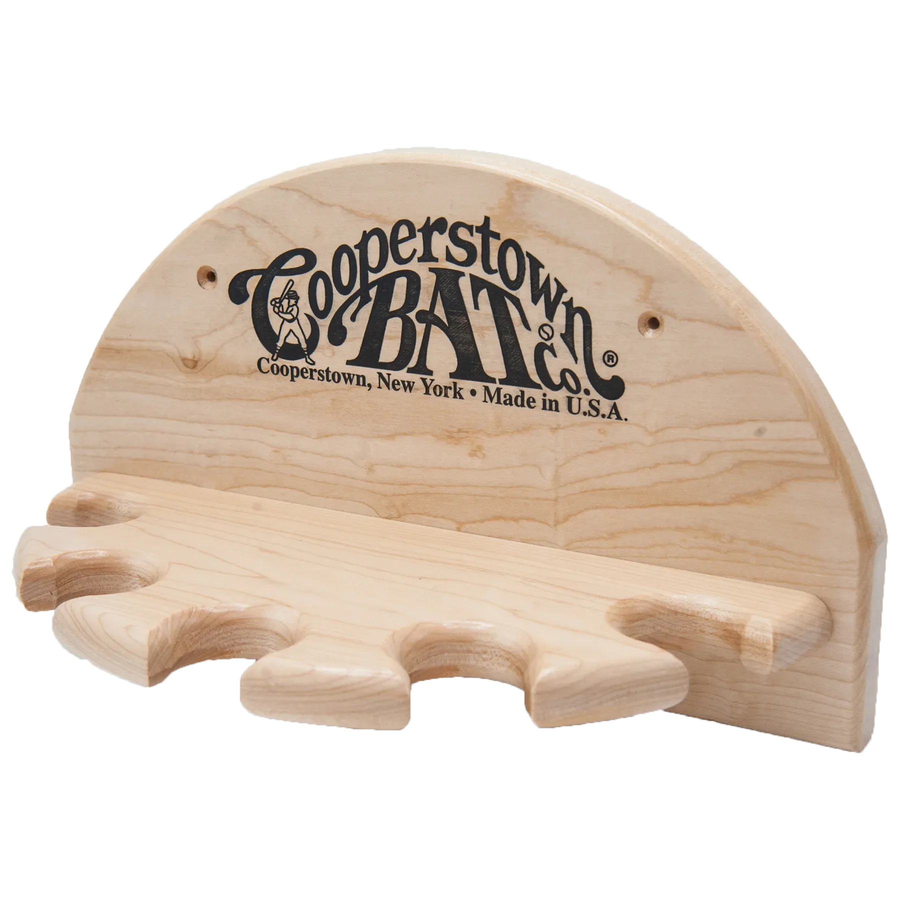 Cooperstown Bat Display Rack for 5 bats displayed vertically