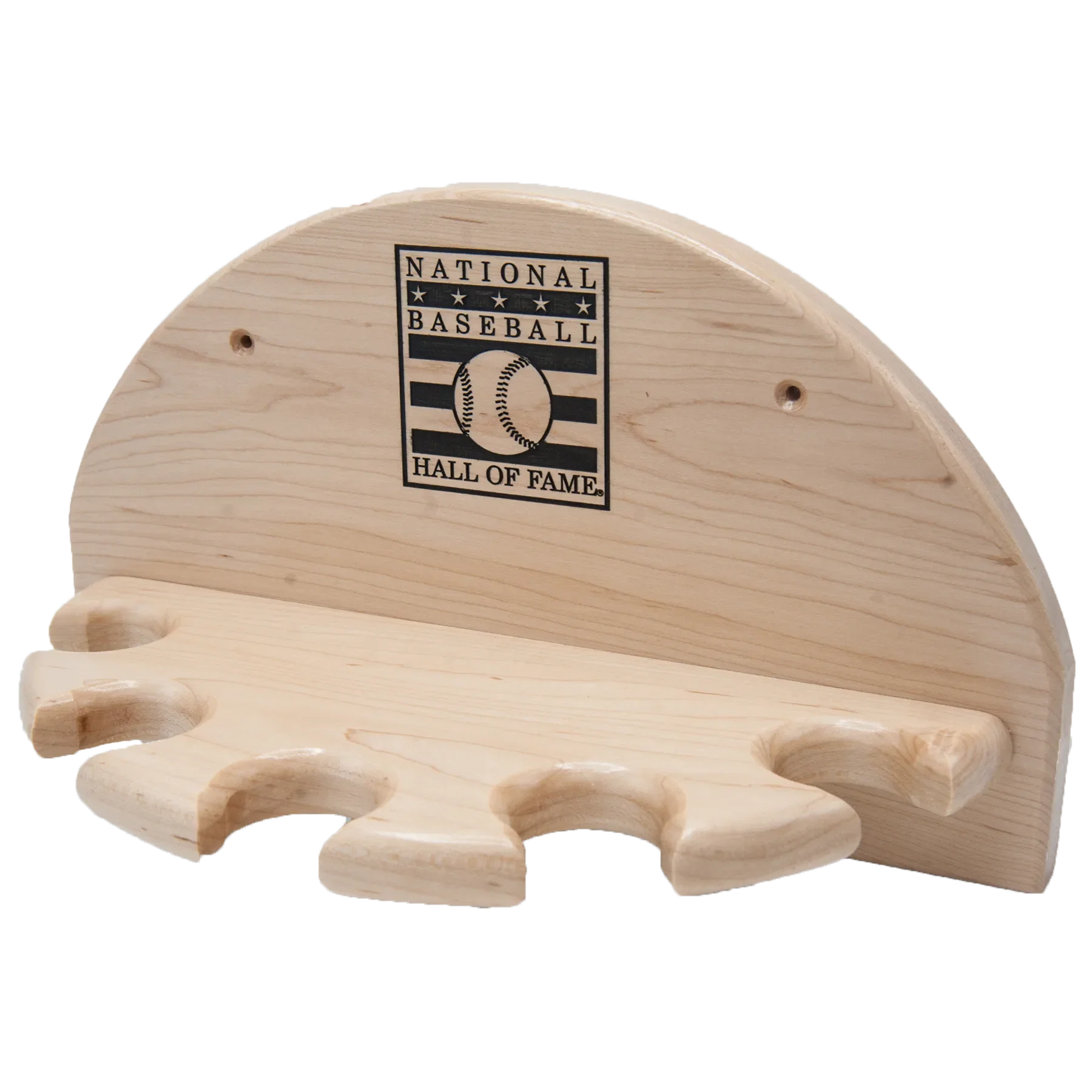 Cooperstown Bat with Hall of Fame Logo Display Rack for 5 bats displayed vertically