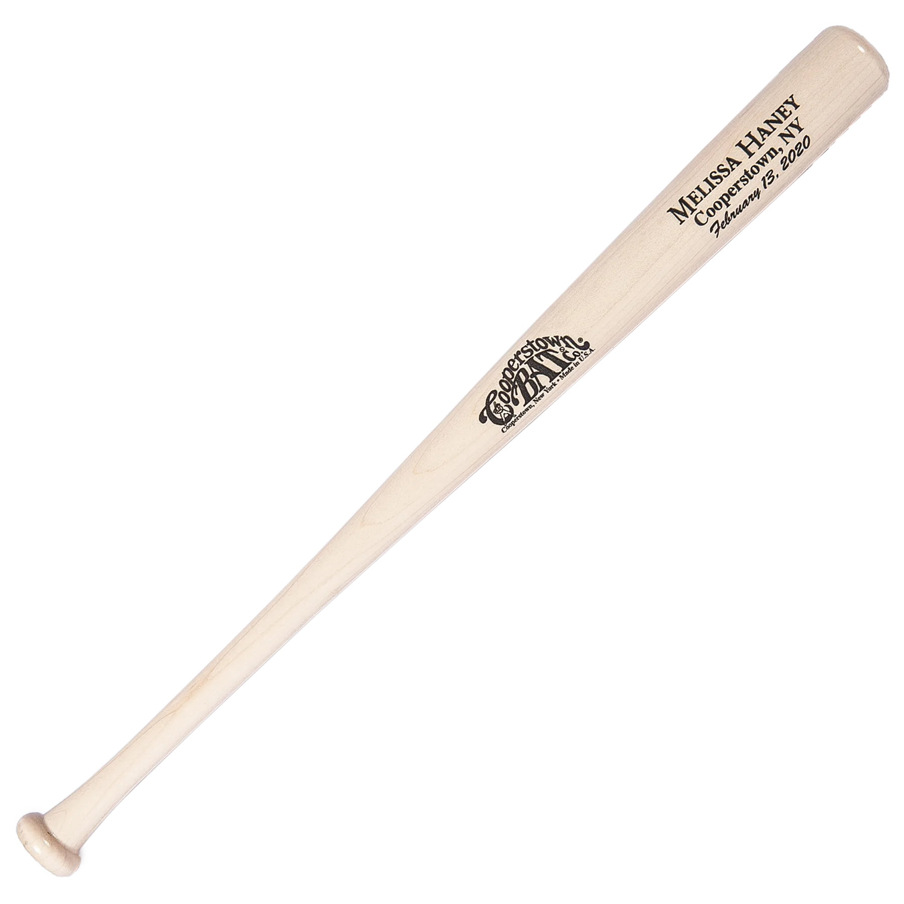 34" Custom engraved baseball bat with 3 lines of personalization