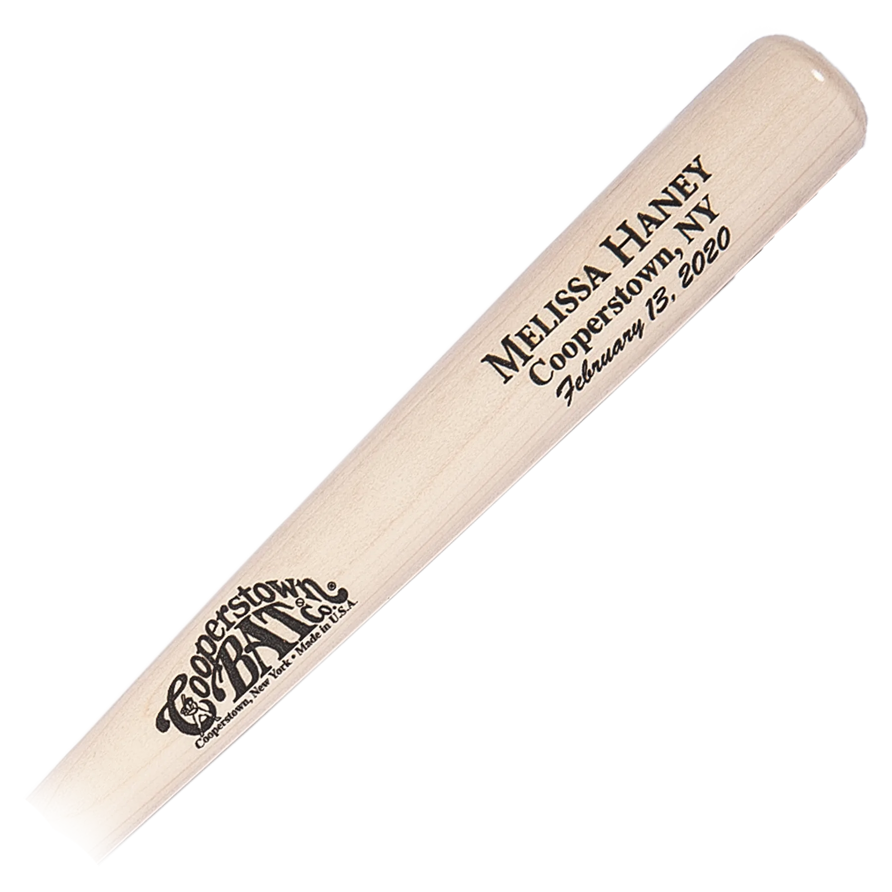 34" Custom engraved baseball bat with 3 lines of personalization