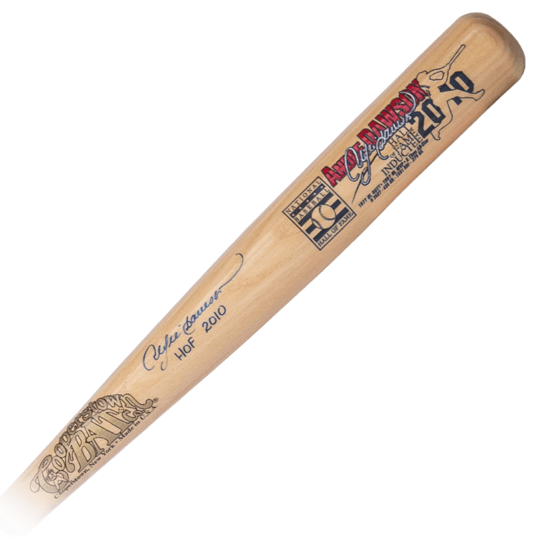 Andre Dawson 2010 HOF Autographed Stats Bat