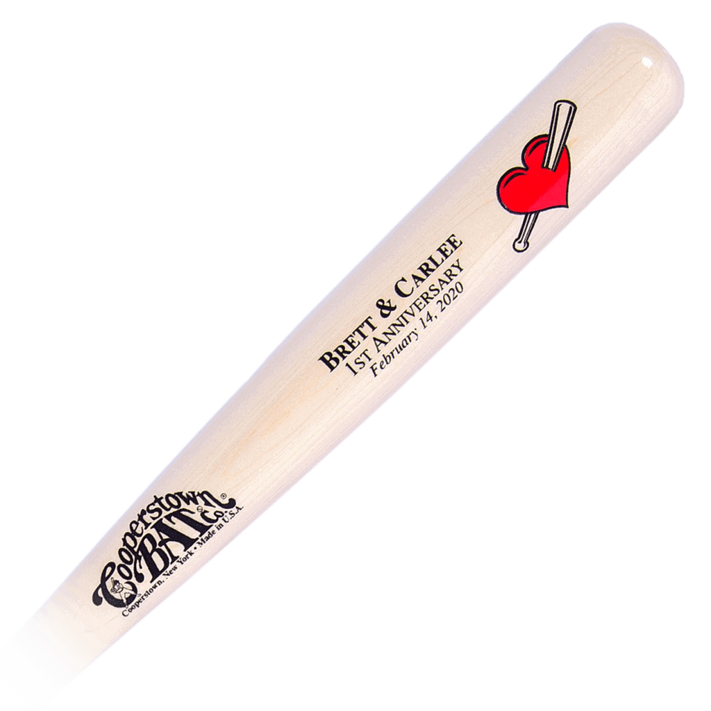 Cooperstown Bat Custom engraved Anniversary Valentine's Day Personalized Bat