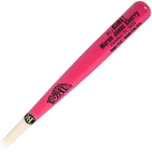 It's a Girl! Pink baseball bat with custom birth announcement