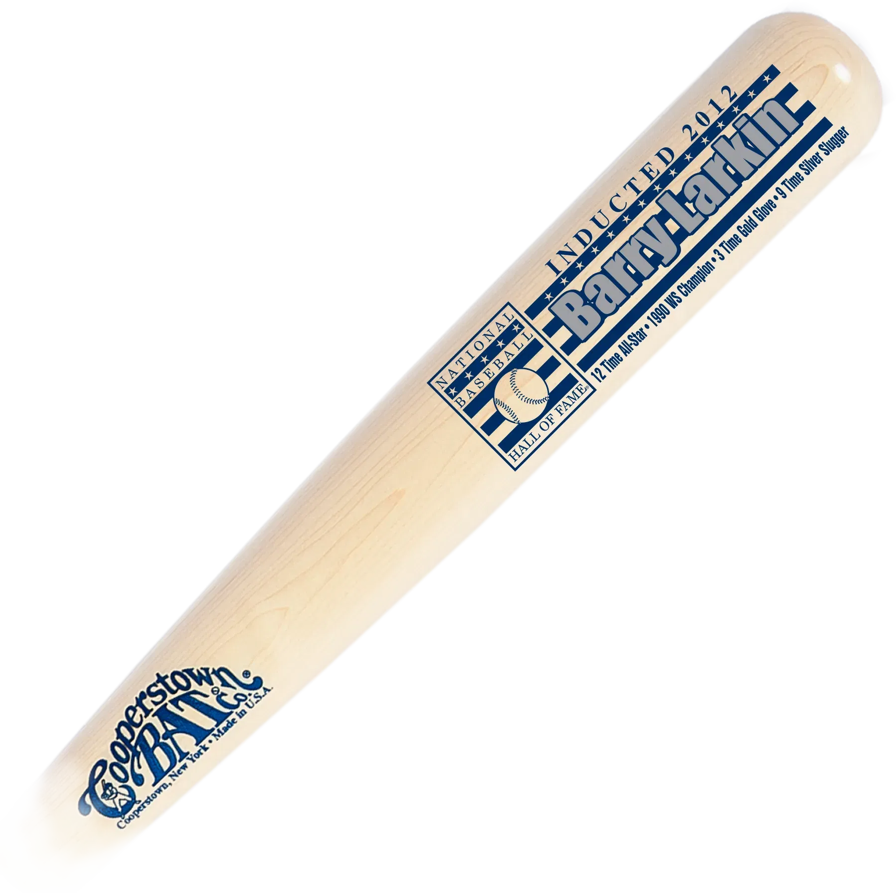 Cooperstown Bat Custom engraved Barry Larkin Baseball Hall of Fame Induction Stats Bat