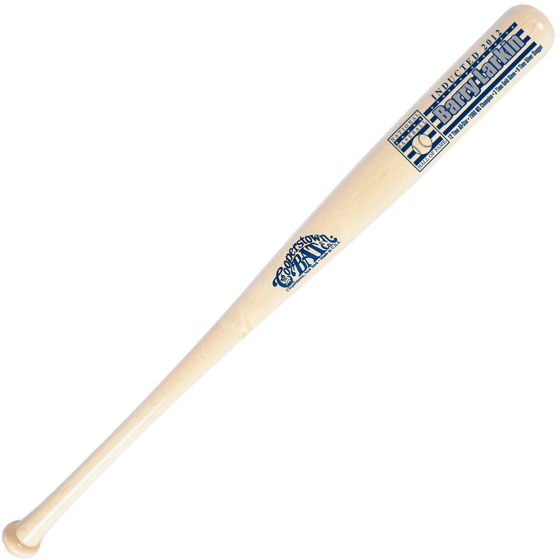 Cooperstown Bat Custom engraved Barry Larkin Baseball Hall of Fame Induction Stats Bat