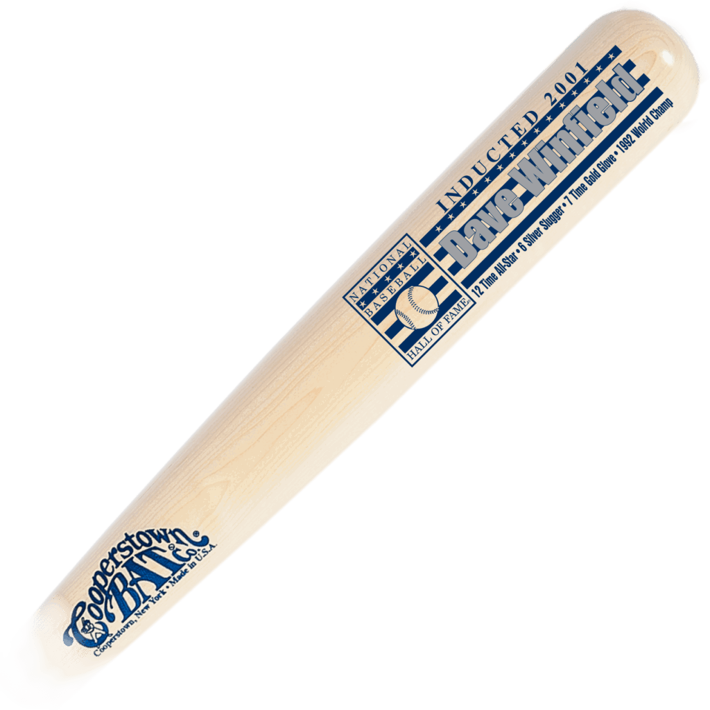 Cooperstown Bat Custom engraved Dave Winfield Baseball Hall of Fame Induction Stats Bat