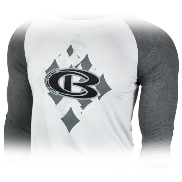 Cooperstown Bat CB Logo Diamond t-shirt with 3/4 sleeves.