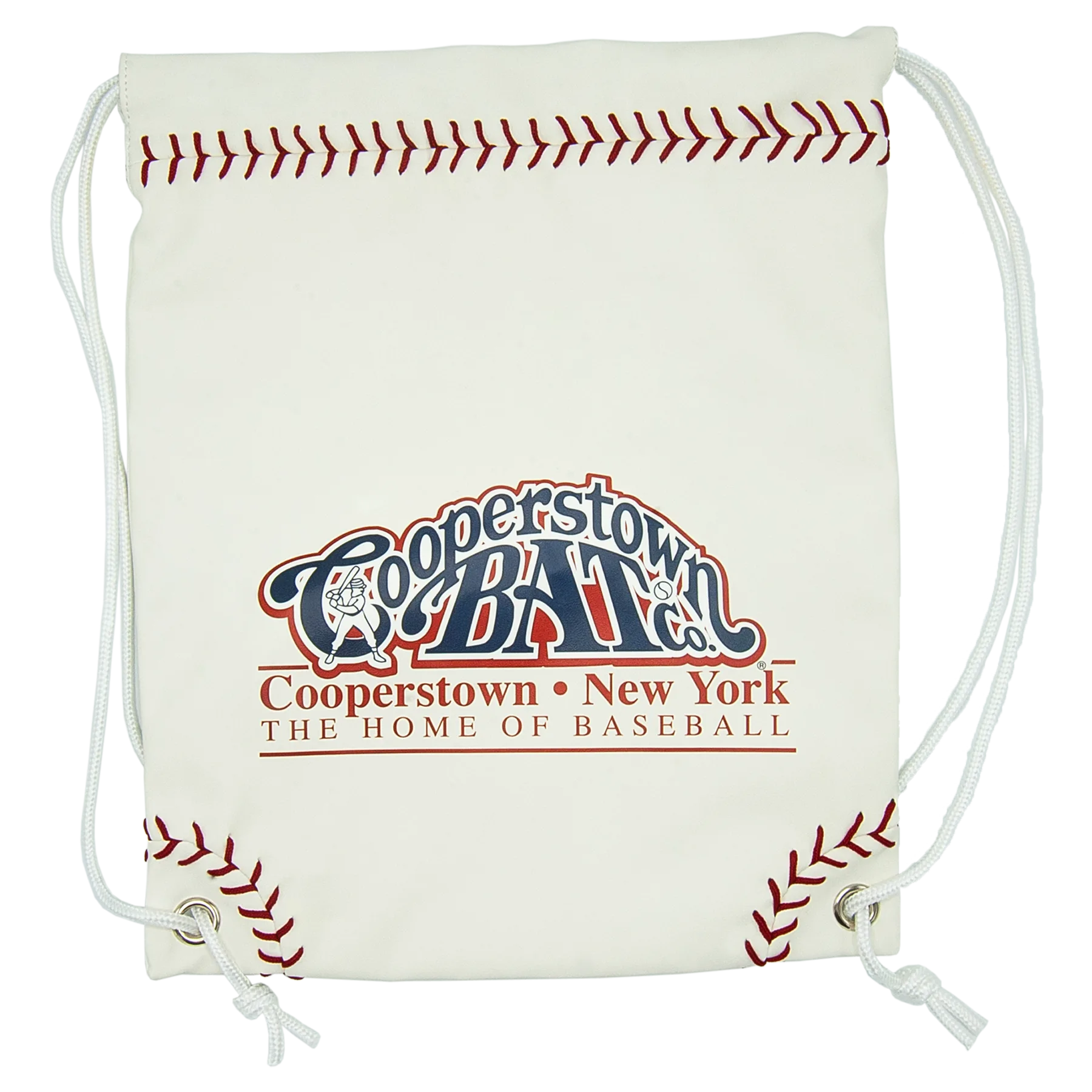 Baseball Leather - Stiches Drawstring Bag