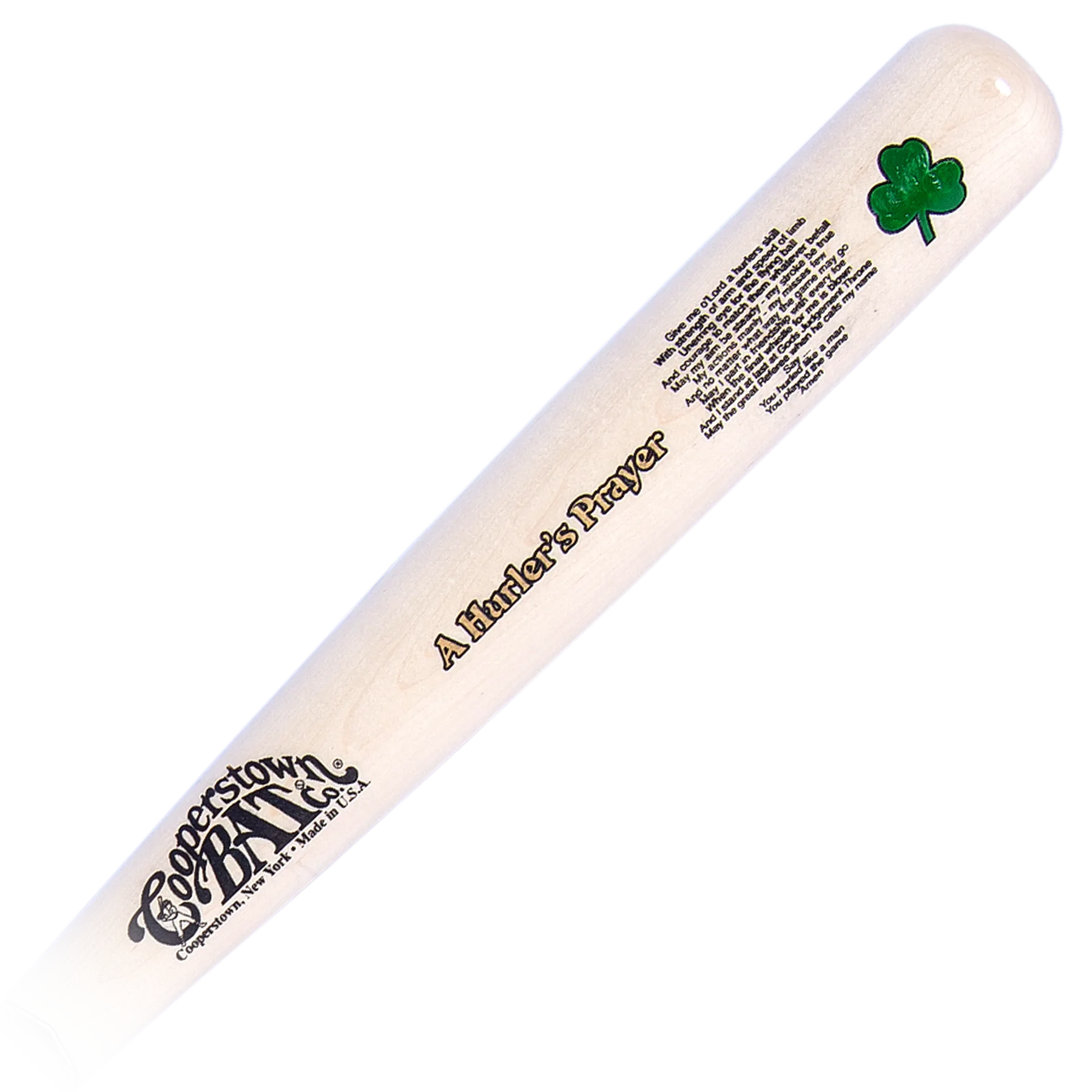 Cooperstown Bat - St. Patrick's Day - A Hurler's Prayer