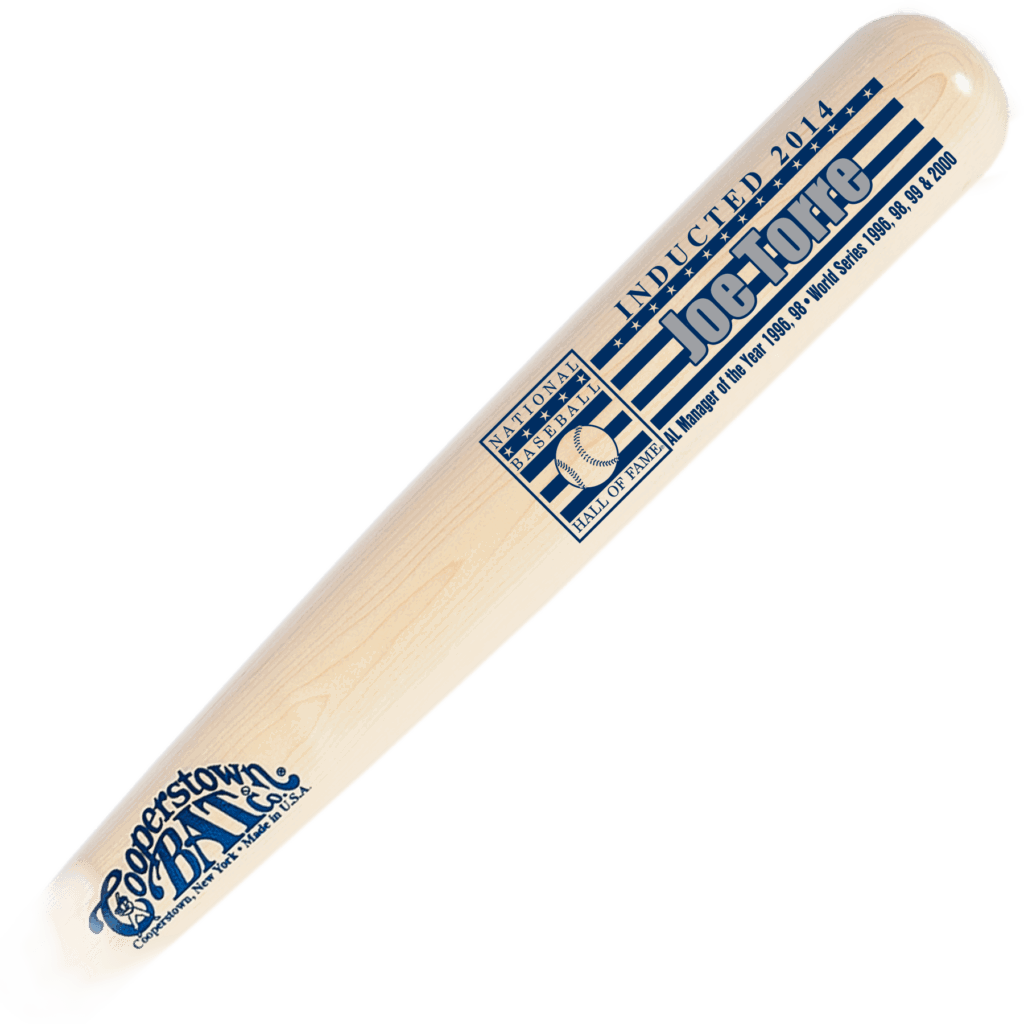 Cooperstown Bat Custom engraved Joe Torre Baseball Hall of Fame Stats Bat