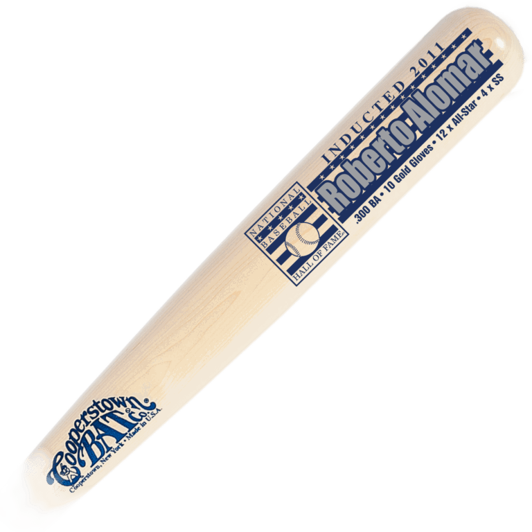 Cooperstown Bat Custom engraved Roberto Alomar Baseball Hall of Fame Induction Stats Bat