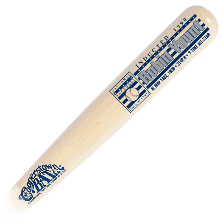Cooperstown Bat Custom engraved Robin Yount Baseball Hall of Fame Stats Bat