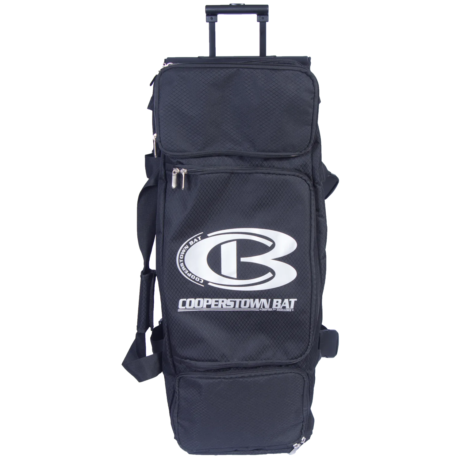 Cooperstown Bat rolling duffle bag black
