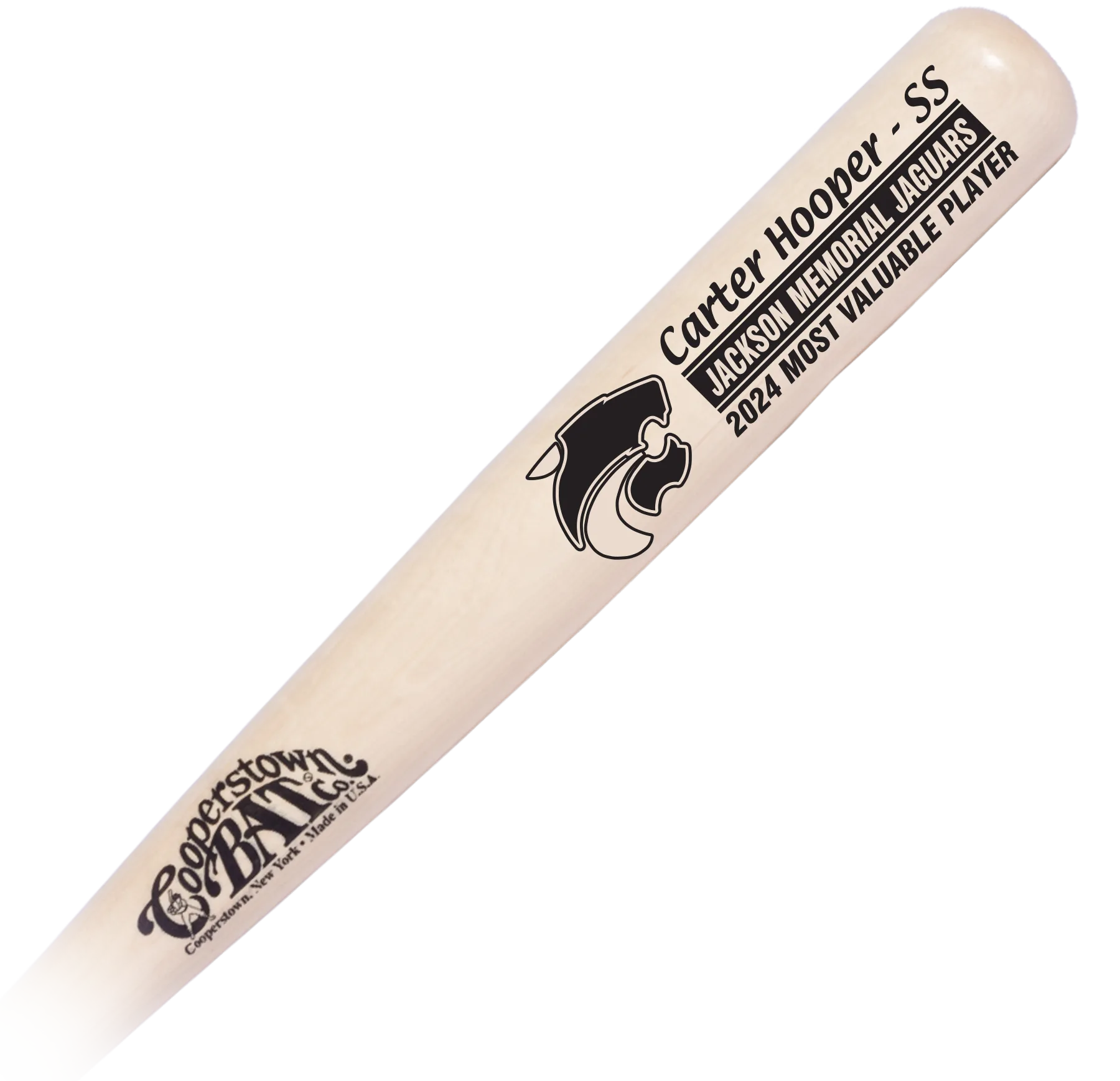 Cooperstown Bat Custom Engraved Player Coach Award Personalized Gift Bat with Team Logo