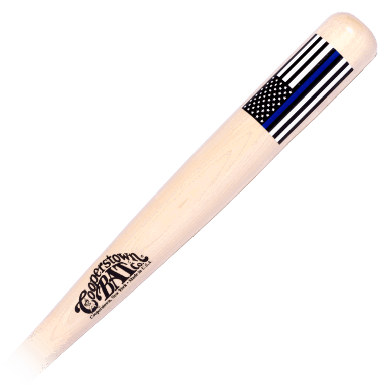 Cooperstown Bat Thin Blue Line American Flag Bat with personailzation