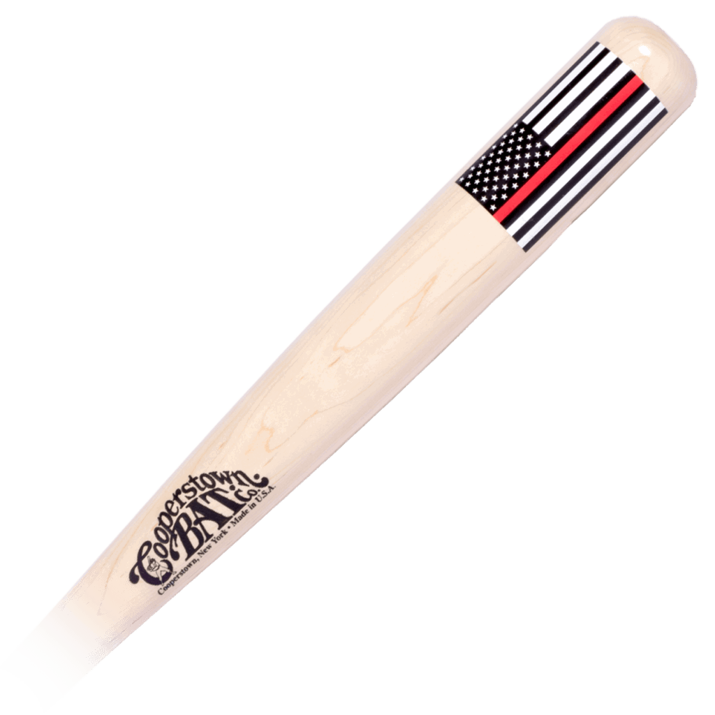 Cooperstown Bat 1st responder Thin Red Line Flag Baseball Bat