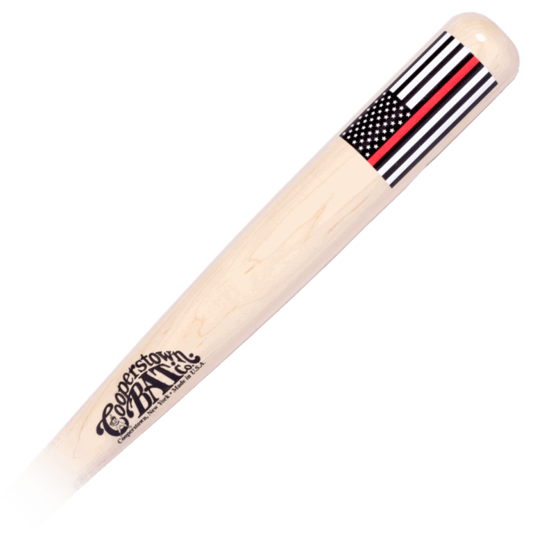 Cooperstown Bat 1st responder Thin Red Line Flag Baseball Bat