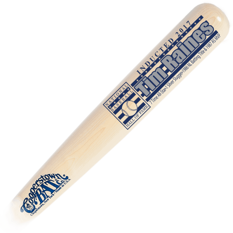 Cooperstown Bat Custom engraved Tim Raines Baseball Hall of Fame Induction Stats Bat