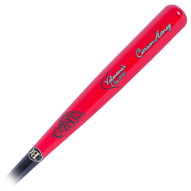 Red Valentine's Day Bat with Custom engraving.