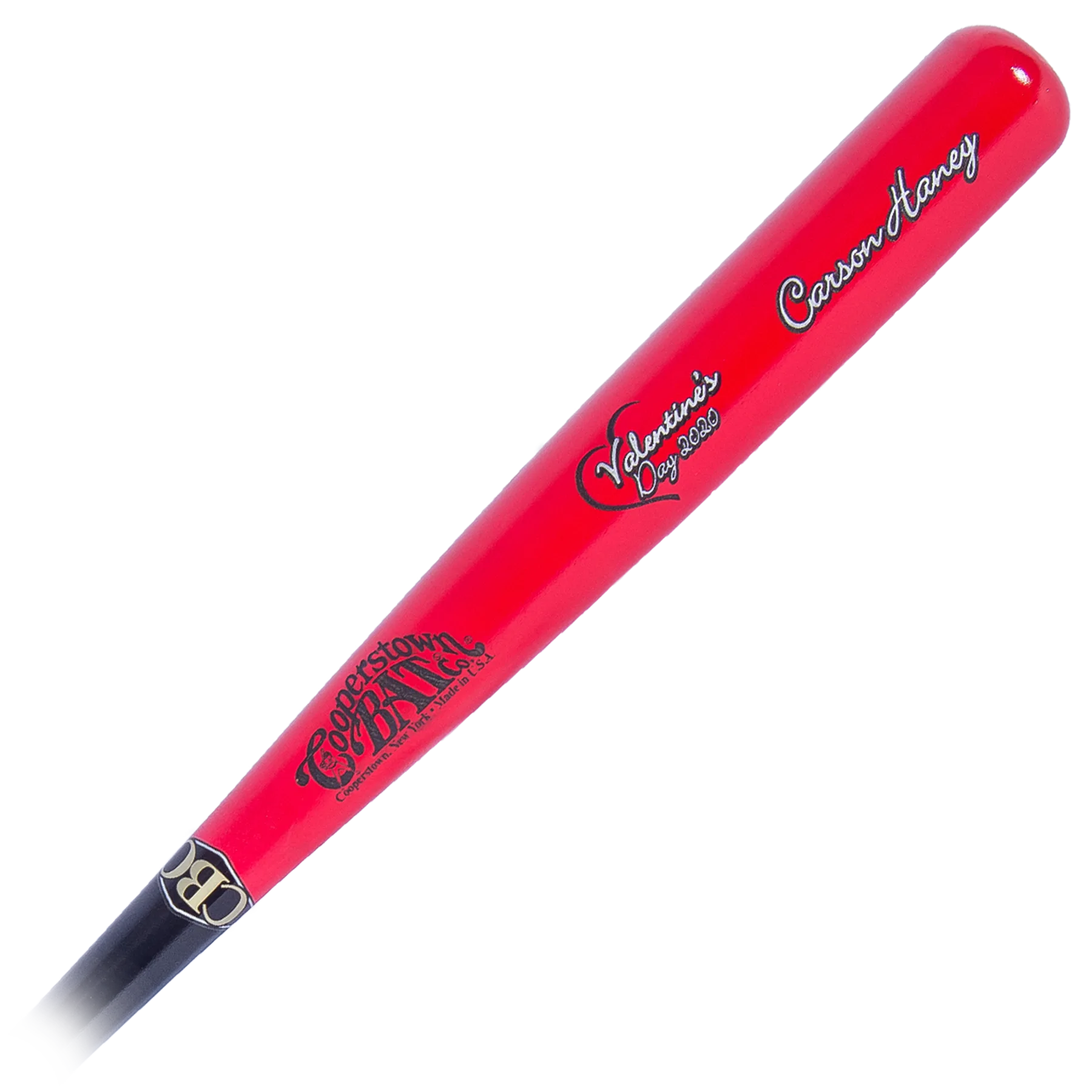 Red Valentine's Day Bat with Custom engraving.