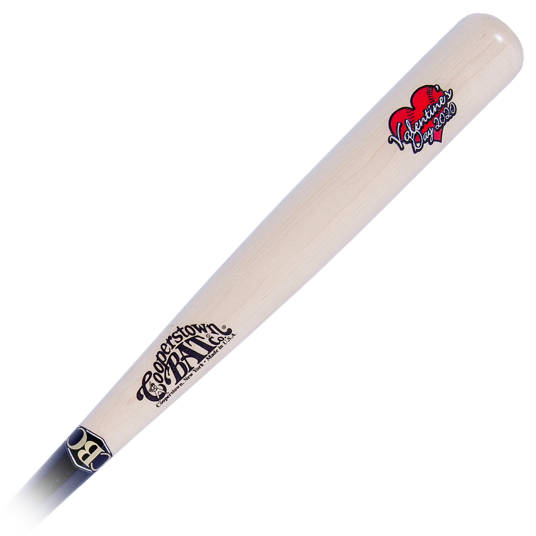 Cooperstown Bat Custom Engraved Valentine's Day Heart Personalized Bat