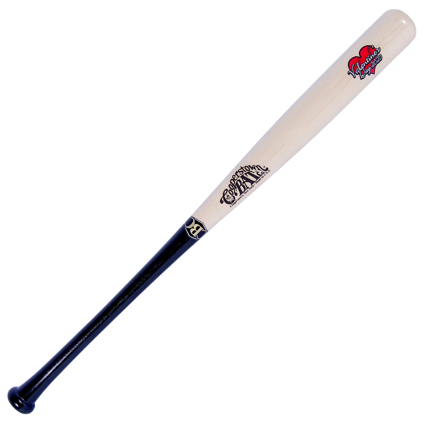 Cooperstown Bat Custom Engraved Valentine's Day Heart Personalized Bat