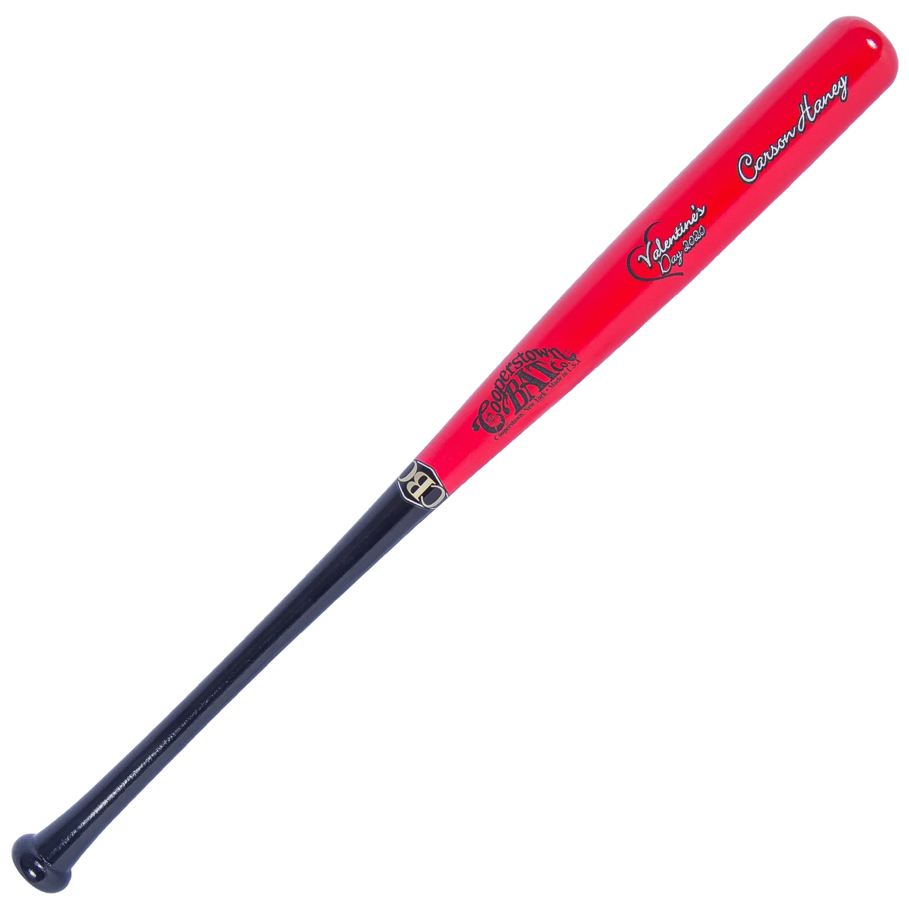 Red Valentine's Day Bat with Custom engraving.