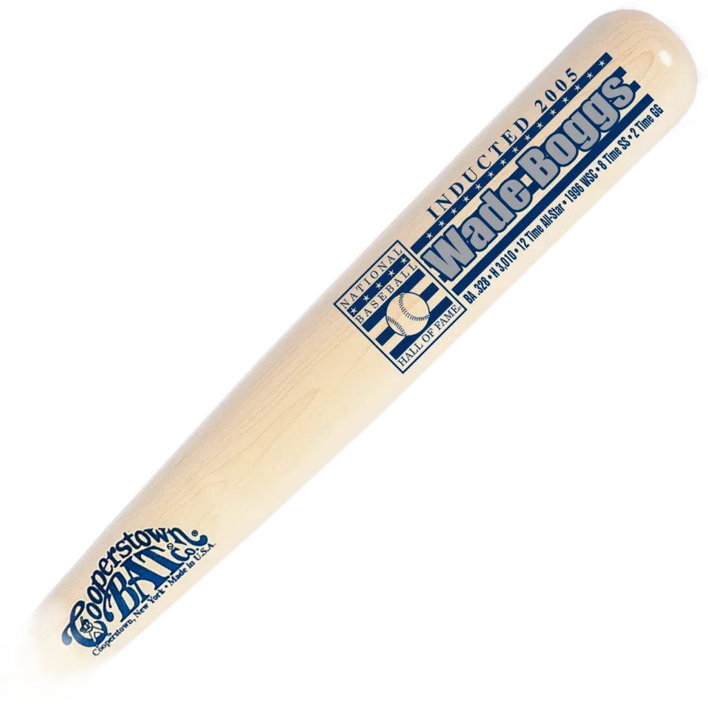 Hall of Fame Wade Boggs baseball bat