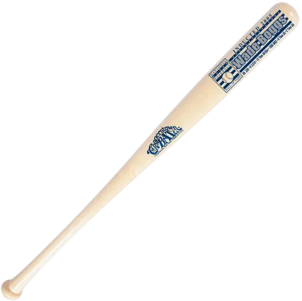 Commemorative Wade Boggs baseball bat design.