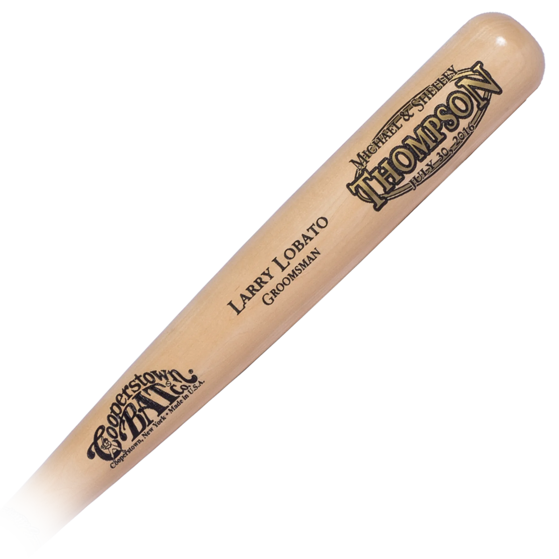 Cooperstown Bat custom engraved Personalized Wedding Oval Bat