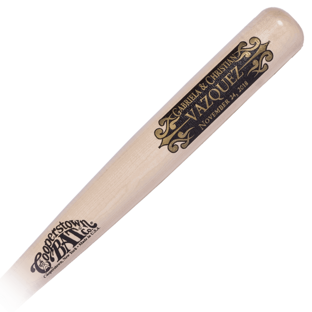 Custom engraved Vintage Design Wedding Baseball Bat