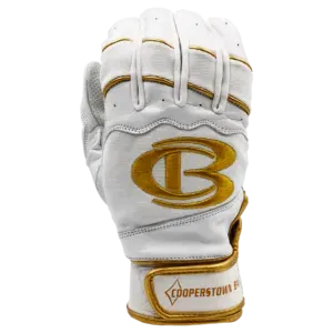 Cooperstown Bat White and Gold Tactical Batting Glove