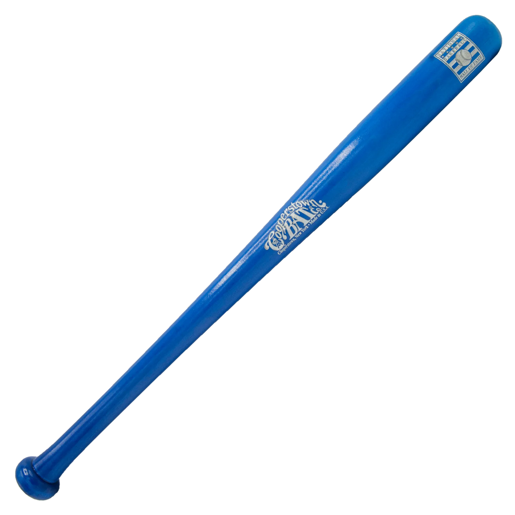 22" Cooperstown Bat in Royal Blue with engraved Hall of Fame Logo - add personalization