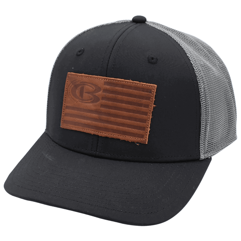 Cooperstown Bat Leather Flag Patch snapback trucker cap