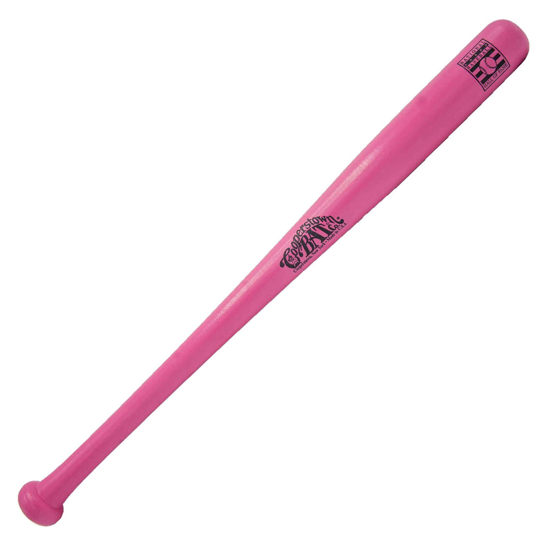 22" Pink Cooperstown Bat with engraved Hall of Fame logo - add personalization.