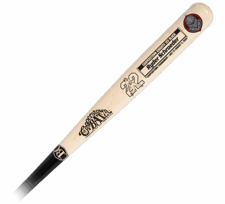 Custom engraved Cooperstown youth baseball bat