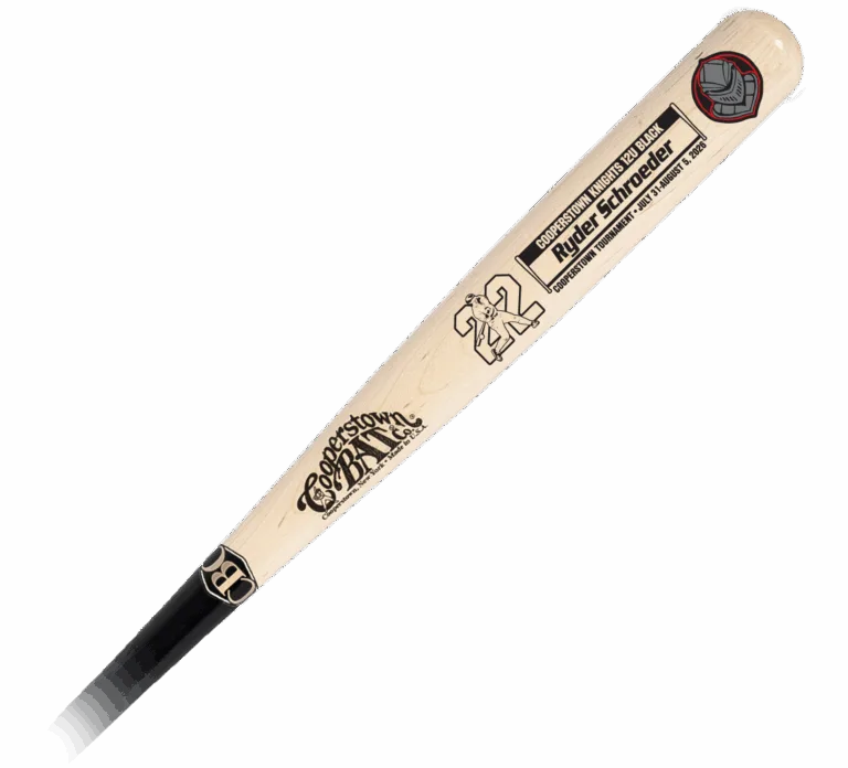Player Design+Team Logo+Large Number-Tournament Bat - Cooperstown Bat