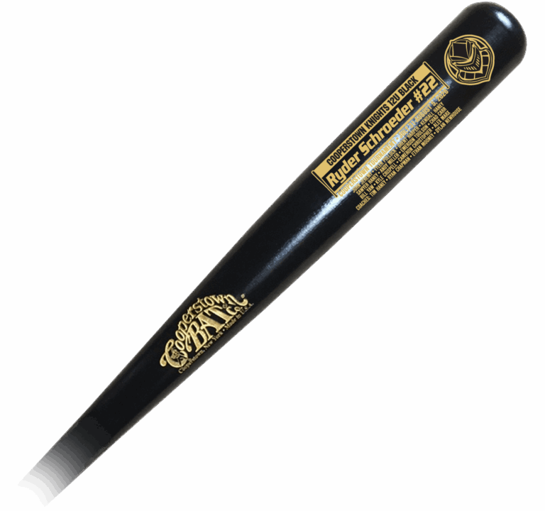 Black Cooperstown Knights 12U commemorative baseball bat