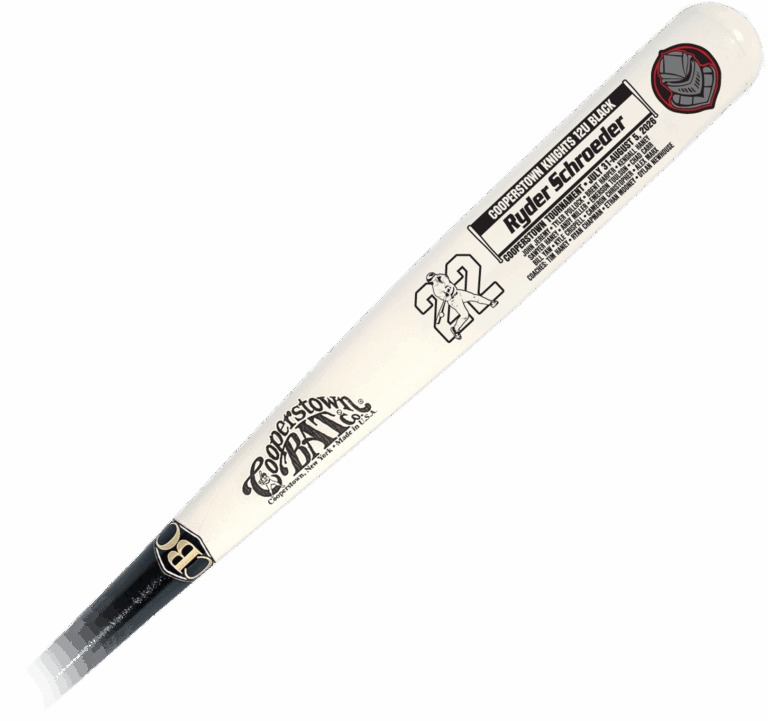 Custom Cooperstown Knights engraved wooden baseball bat