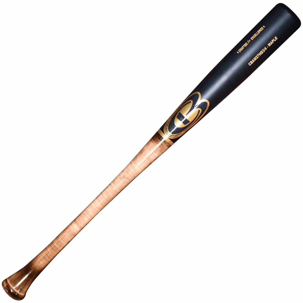High-quality wooden baseball bat, black and brown.