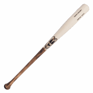 Wooden baseball bat on white background