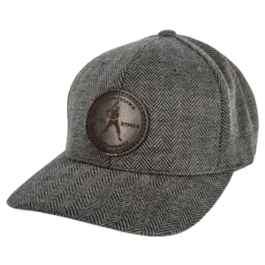 Cooperstown Bat est 1981 Leather Patch - Herringbone Stitch Baseball Cap