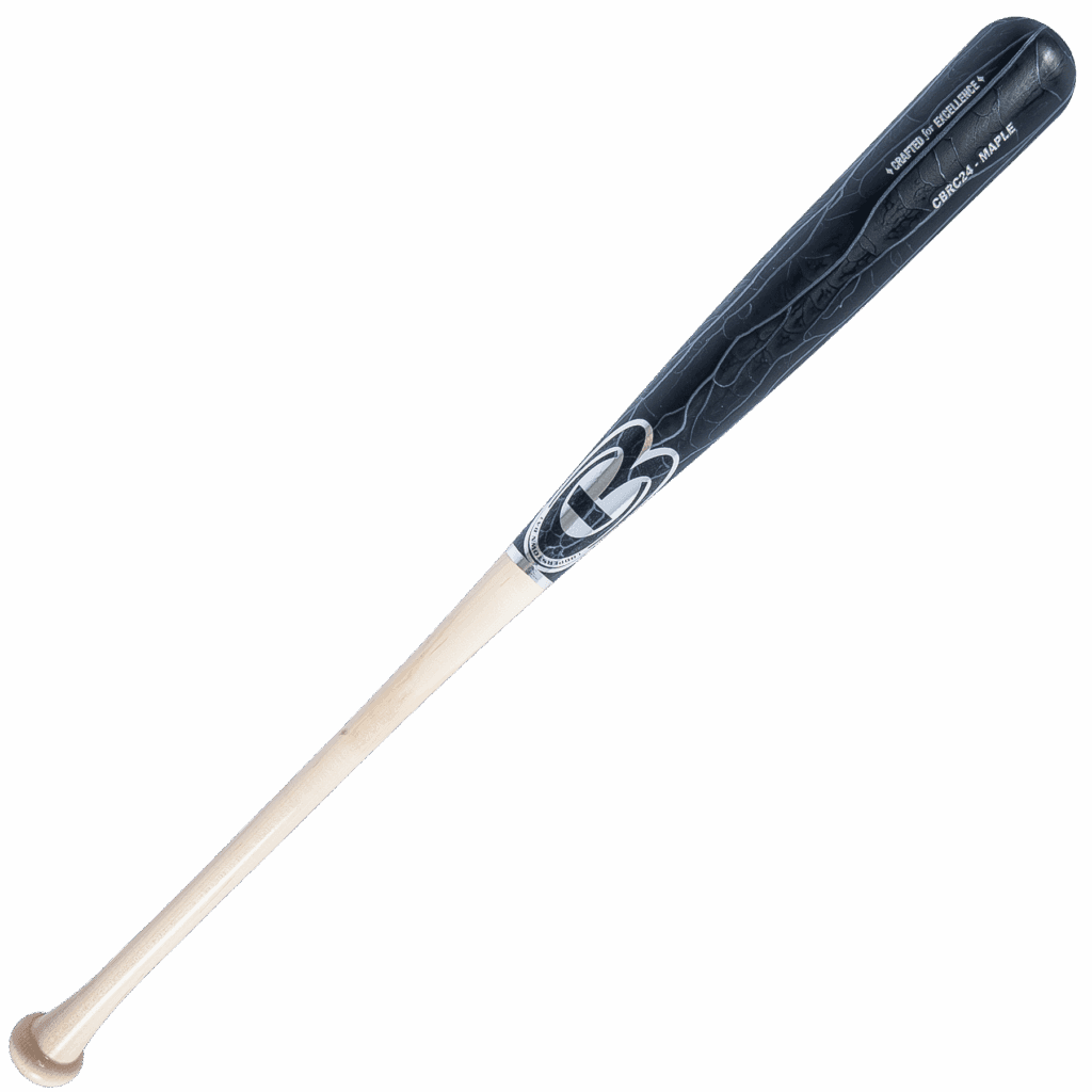 Black and white maple baseball bat